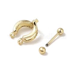 Nasenstecker aus Messing mit klaren Zirkonia in Gestellbeschichtung für Damen und Herren&nbsp;EJEW-C097-23E-G