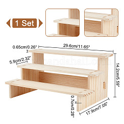 3-stöckiger Ständer für Spielzeugmodelle aus Holz&nbsp;ODIS-WH0329-66C