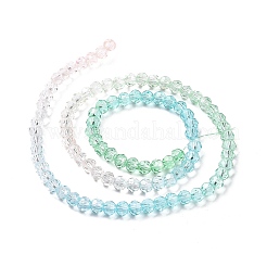 10 brin de perles de verre de couleur dégradé transparent&nbsp;GLAA-CJ0002-09B