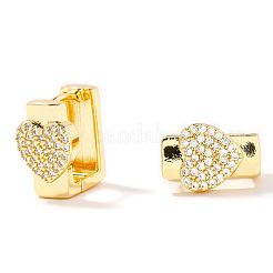 Boucles d'oreilles créoles en forme de coeur en laiton&nbsp;MF3447-1