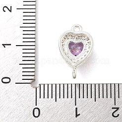 Verbindungsanhänger aus Messing mit kubischem Zirkonia-Pavé&nbsp;KK-Z072-06S-07