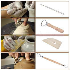 1 Set Werkzeugsätze für Tonarbeiten&nbsp;DIY-GA0006-68