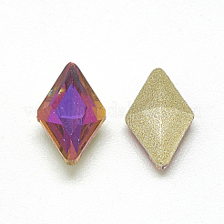 Bricolage dos pointu k9 cabochons de strass en verre&nbsp;RGLA-T046-04D