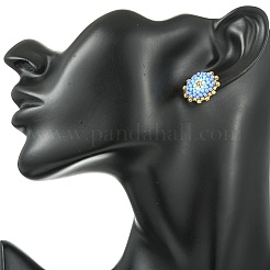 Boucles d'oreilles en perles de rocaille en verre&nbsp;EJEW-MZ00741