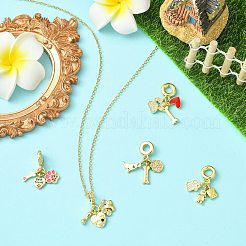 5 stücke 5 arten messing mikro pflastern klare zirkonia europäische baumelnde charme&nbsp;FIND-CJ0005-20