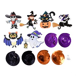 Decorazioni da parete appese a spirale di carta di halloween&nbsp;AJEW-P105-04