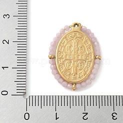 Colgantes de Jesús en relieve ovalado de acero inoxidable 304&nbsp;STAS-L022-490G-01