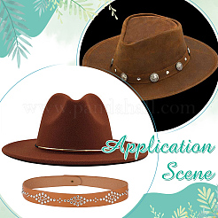 1 pieza de remaches de metal y cuero para sombreros de paja&nbsp;AJEW-MA0001-14