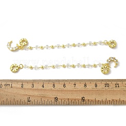 Messing klare Zirkonia Kette Mond europäische Sicherheitskette Charms&nbsp;KK-A236-04G