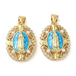 Boucles d'oreilles en laiton plaqué micro pavé de zircone cubique&nbsp;KK-P268-06A-G