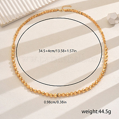 Eleganti collane di perline rotonde sfaccettate in ottone per accessori da festa da donna&nbsp;OG1817