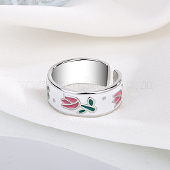 Offene Manschettenringe aus Messing und Emaille für Damen&nbsp;WG9C2C8-01
