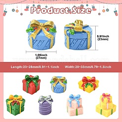 21 boîte cadeau de Noël en résine&nbsp;AJEW-CJ0001-81