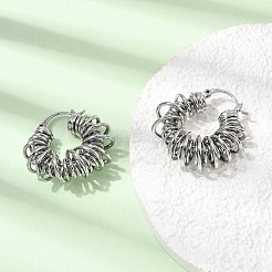 Pendientes de aro de latón para las mujeres&nbsp;EJEW-K334-01P