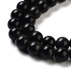 Natürlichen Obsidian Perle Stränge&nbsp;X-G-R173-6mm-02