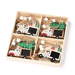 Weihnachtsthema Holz große Anhänger Dekorationen&nbsp;HJEW-F011-03