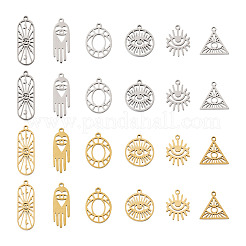 24 pendentif en acier inoxydable 304 de 12 styles&nbsp;FIND-TA0001-89
