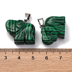 Ciondoli malachite sintetici&nbsp;G-B127-05P-01