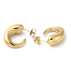 Pendientes de cuerno de acero inoxidable 304&nbsp;EJEW-Z026-07G