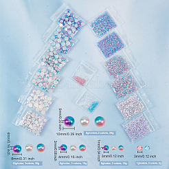 86 g 14 Stile Imitationsperlen Acryl Cabochons&nbsp;OACR-OC0002-05