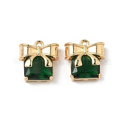 Pendentifs avec zircon cubiques à micro-pavés en laiton&nbsp;KK-S531-09G