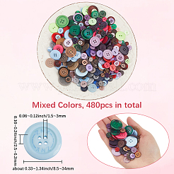 8 Farben Harzknöpfe&nbsp;DIY-SP0003-99
