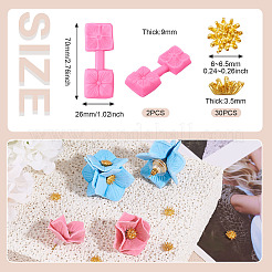 Modellierwerkzeug aus Silikonton mit Blumenmuster&nbsp;DIY-TA0010-96A
