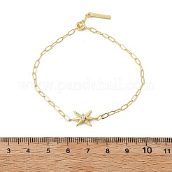 Braccialetti con ciondolo e maglie in argento sterling micro pavé di zirconi cubici s925 per donna&nbsp;BJEW-K276-02G