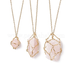 3 pièce 3 styles 304 chaîne de câble en acier inoxydable pochette en macramé support de pierre vide fabrication de collier&nbsp;NJEW-JN04972