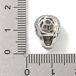 Perles micro zircon cubique noires en laiton&nbsp;ZIRC-P119-22P