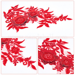 Spitzen-Polyester-Stickerei-Organza-Ornament-Accessoires&nbsp;DIY-WH20011-56B