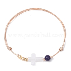 Pulseras de cuentas de acrílico y vidrio&nbsp;BJEW-JB12757
