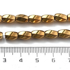Brins de perles d'hématite non magnétiques synthétiques galvanisées&nbsp;G-P545-G02-02F