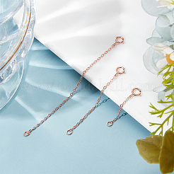6 Stück 3 Stil 925 Sterling Silber Kabelkettenverlängerung&nbsp;FIND-BBC0003-30