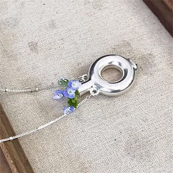 Colliers pendentifs vase à fleurs portables en alliage en forme de donut pour femmes&nbsp;WG60C45-01