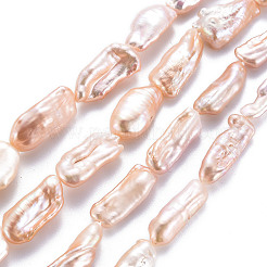 Naturales keshi abalorios de perlas hebras&nbsp;PEAR-S020-H02