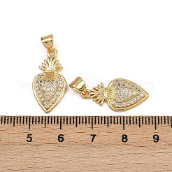 Pendenti in zirconi cubici trasparenti in micro pavè di ottone&nbsp;ZIRC-I367-13G-09