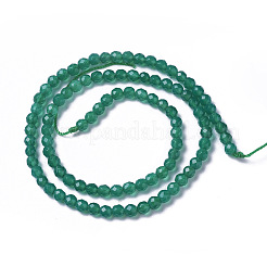 Natürlich gefärbte und erhitzte grüne Onyx-Achat-Perlenstränge&nbsp;G-F596-12B-4mm