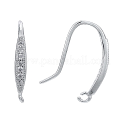 925 gancho para pendientes de plata de ley chapado en rodio antideslustre&nbsp;LS-STER-K168-096P
