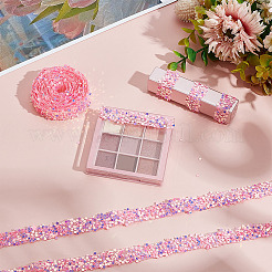 5 Yards Glitzer-PVC-Pailletten Hotfix-Ornament-Zubehör&nbsp;DIY-WH0128-19B