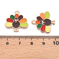 Pendentifs en émail d'alliage de thème de jour de thanksgiving&nbsp;X-ENAM-T020-35B