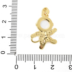 Pendentifs avec zircon cubiques à micro-pavés en laiton&nbsp;X-KK-S507-10G