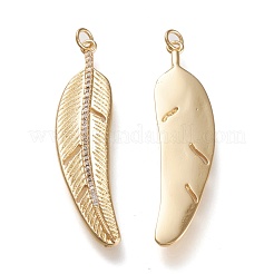 Pendenti in zirconi cubici trasparenti in micro pavè di ottone&nbsp;ZIRC-K086-18G