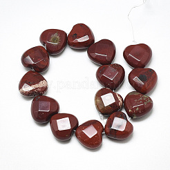 Fili di perline diaspro arcobaleno rosso naturale&nbsp;G-S357-E02-02