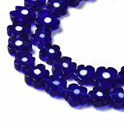 Chapelets de perle de millefiori en verre manuelles&nbsp;LAMP-J035-8mm-36
