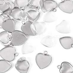 DIY-Sets zur Herstellung von Herzanhängern aus Edelstahl 304&nbsp;DIY-TA0014-45