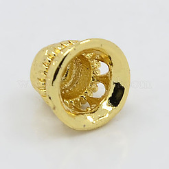 Echte 18 Karat vergoldete Messingperlenkegel&nbsp;KK-K093-03G