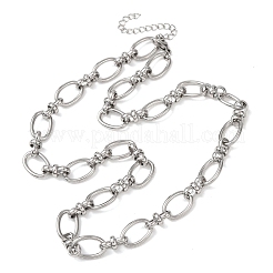 10 mm ovale Gliederkettenhalsketten aus 304 Edelstahl für Damen&nbsp;NJEW-G194-04P