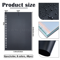 48 intercalaire de classeur en plastique PP bicolore (8 pièce)&nbsp;DIY-FH0010-99