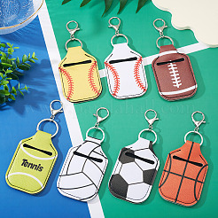 7 pièce 7 styles de décorations de pendentif en cuir PU en alliage&nbsp;AJEW-TA0002-52